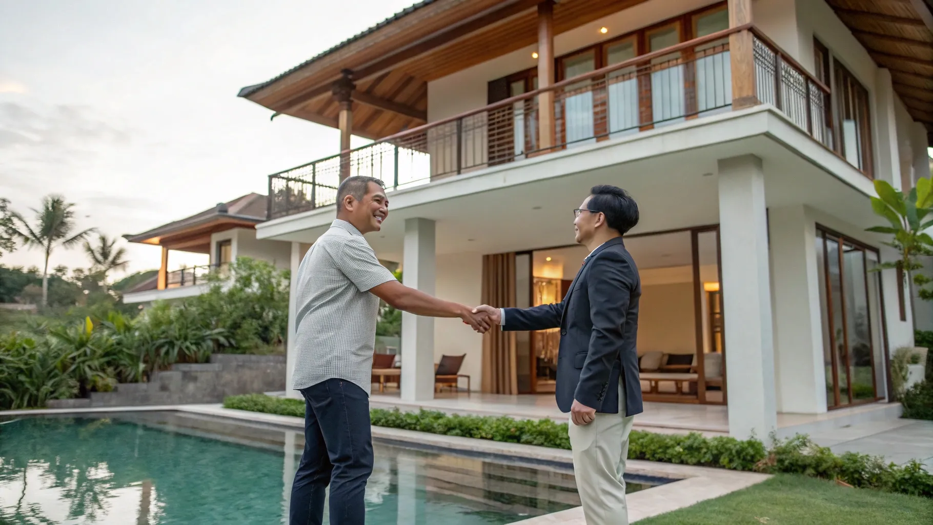 Sales man with Buyer in Villa Lombok | Lombok Luxury Real Estate